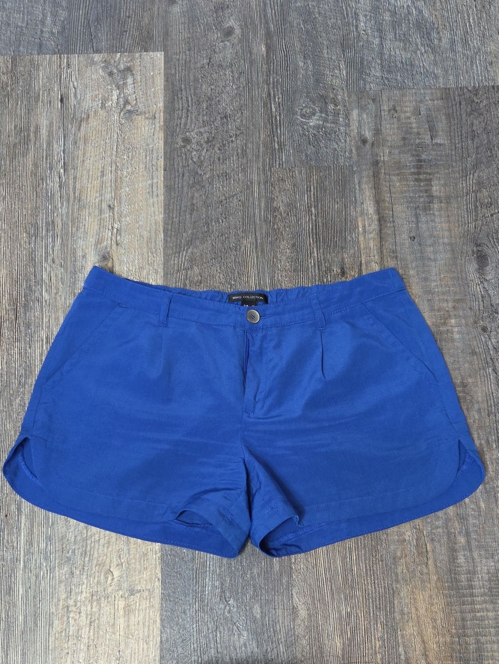 Women's Royal Blue Tailored Cotton-Blend Shorts